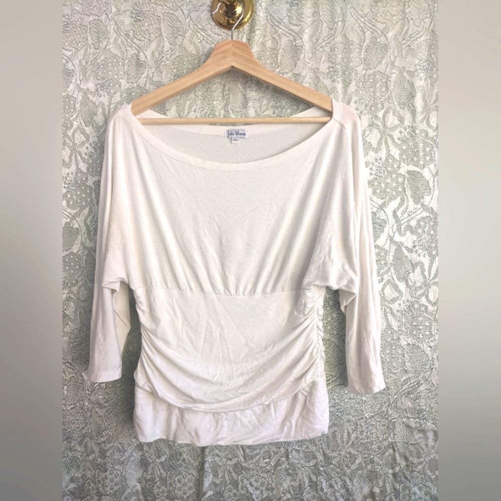 Y2K Ruched Boat Neck Top
